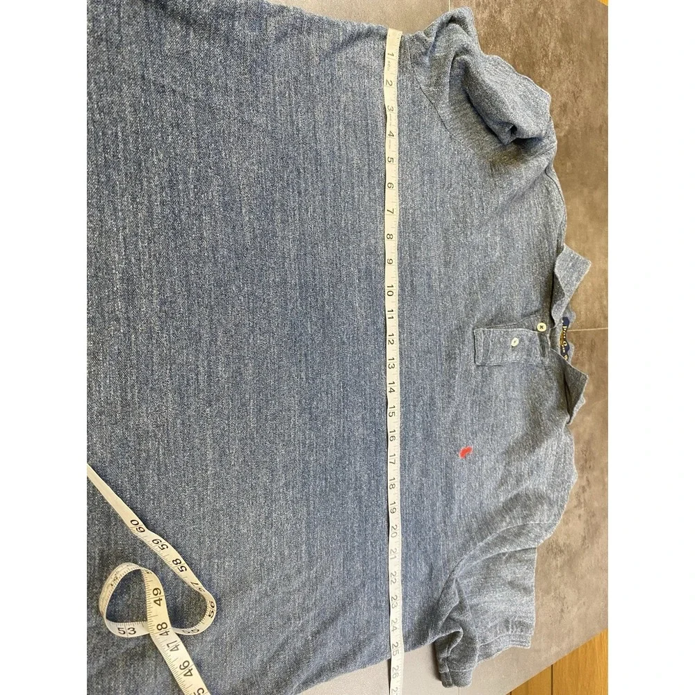 Ralph Lauren Polo Men's Custom Short Sleeve Collard Blue Shirt Size 2XL